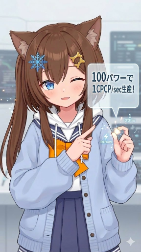 100ぱわーで1CPCP/sec